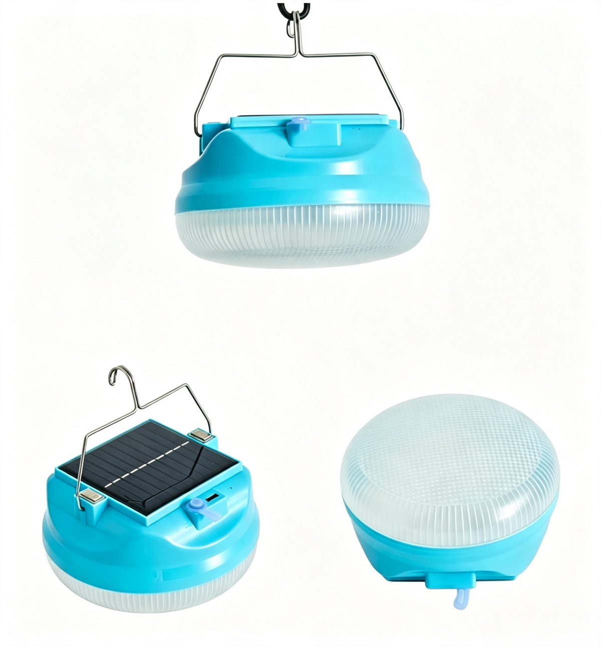 CAMP-LANTERN — Portable LED USB or Solar Camping Lantern ABS Outdoor Emergency Light view 4
