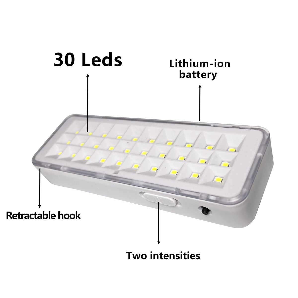 CT601 — 30LED Rechargeable Battery LED Emergency Light view 2