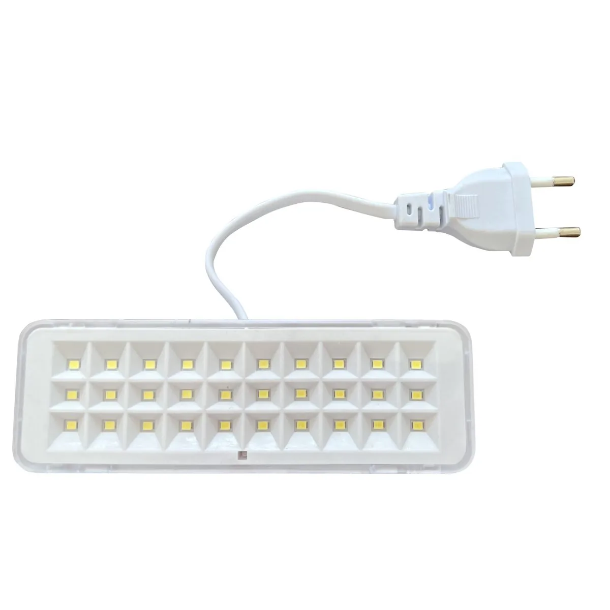 30-LED Plug-In Rechargeable Emergency Light with Wall-Mount Design