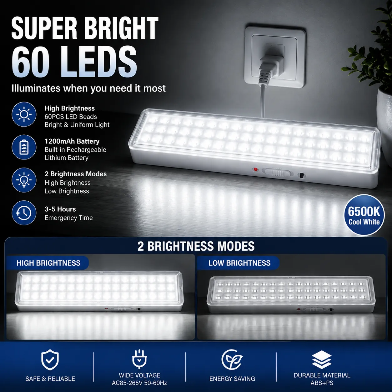 CT602 rechargeable LED emergency light feature image 4