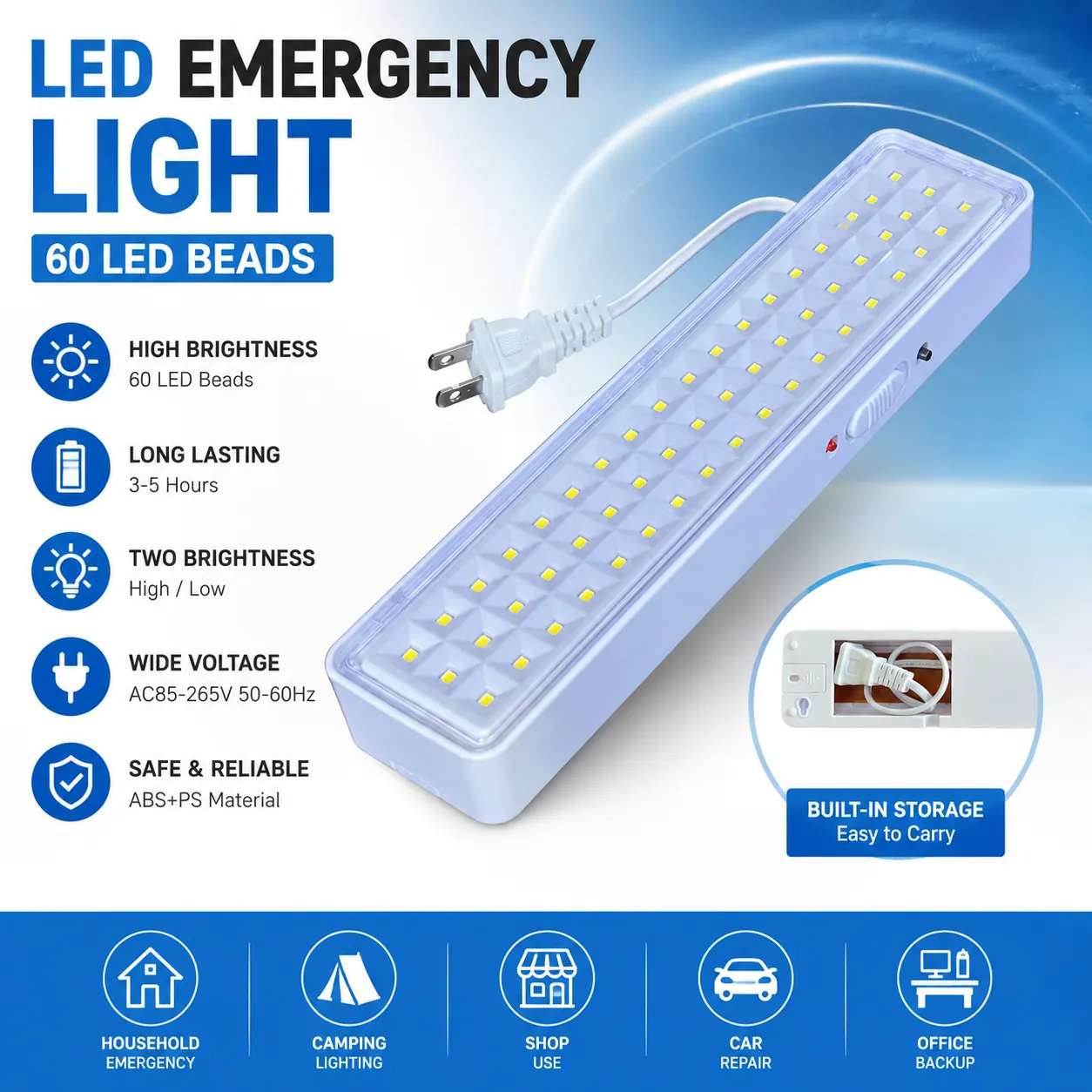 CT602 rechargeable LED emergency light feature image 6