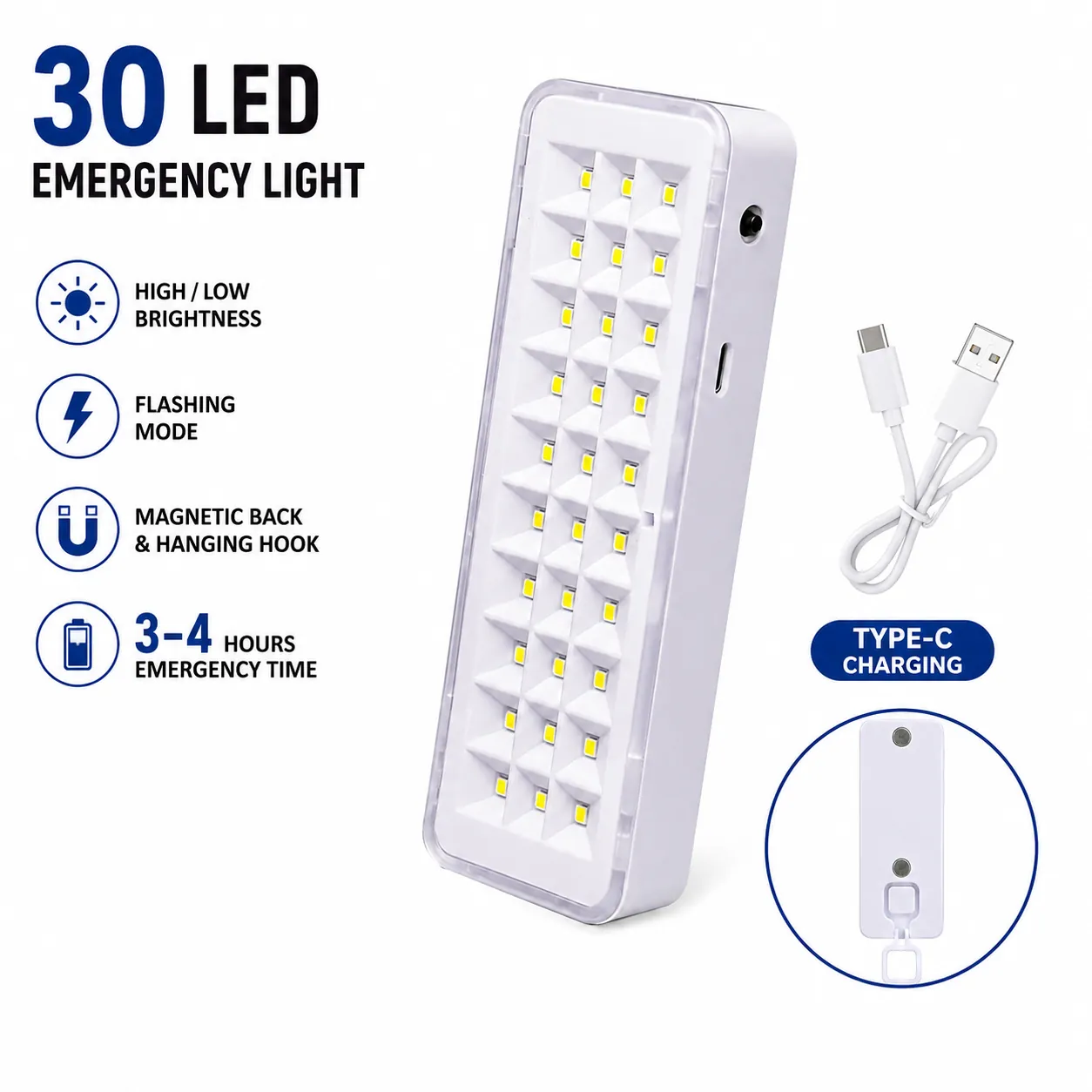 CT603 — 30-LED Type-C Rechargeable Emergency Light view 9
