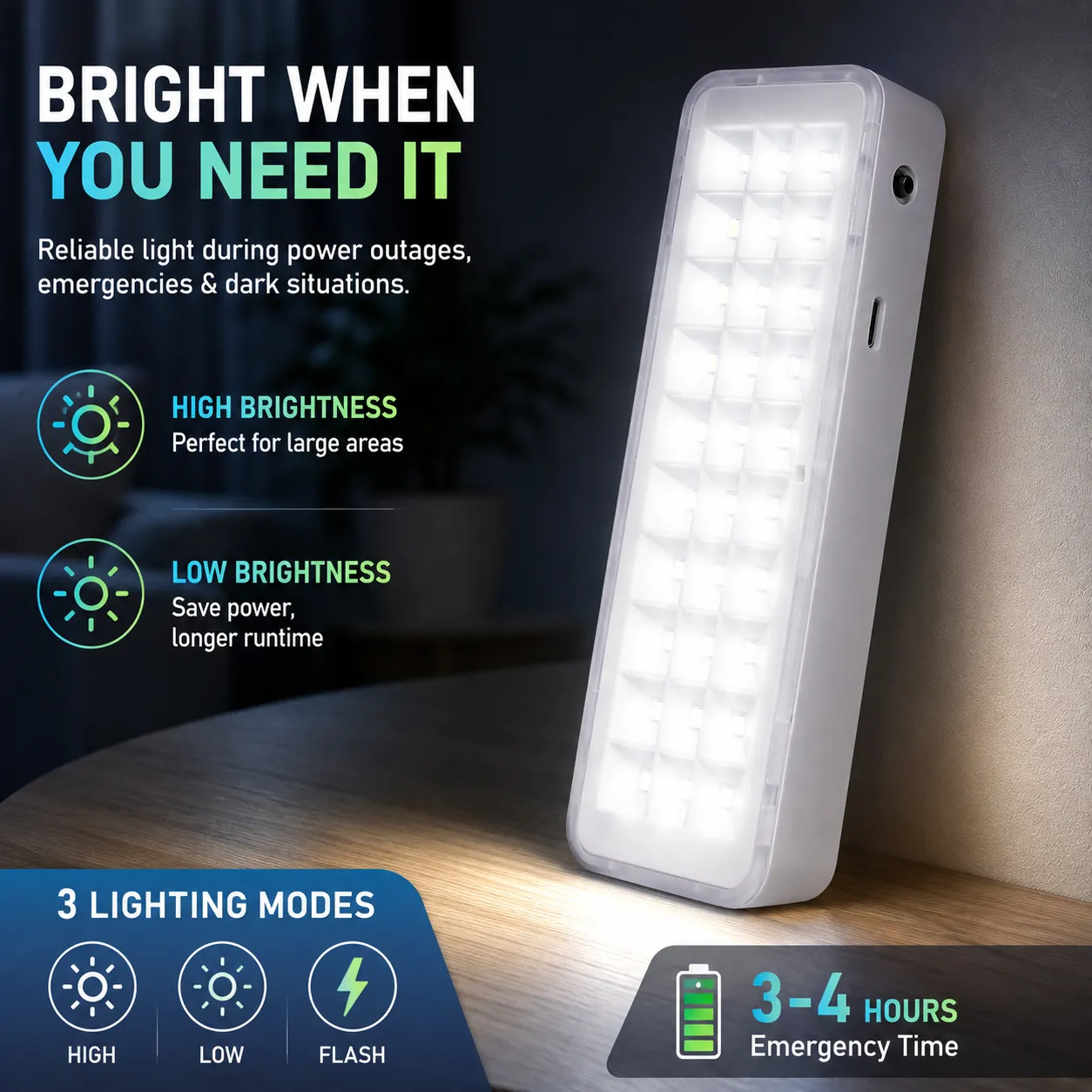 CT603 rechargeable LED emergency light feature image 4