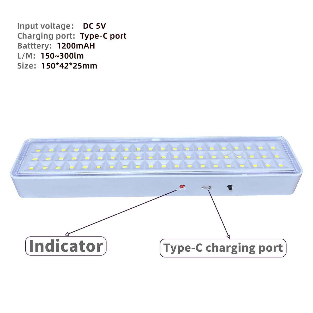 CT604 — USB 60LED Emergency Light Flashing Magnet Work Light view 2
