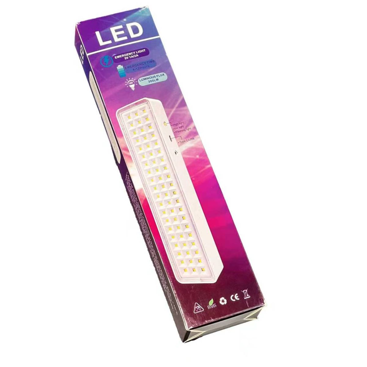 CT604 — USB 60LED Emergency Light Flashing Magnet Work Light view 3
