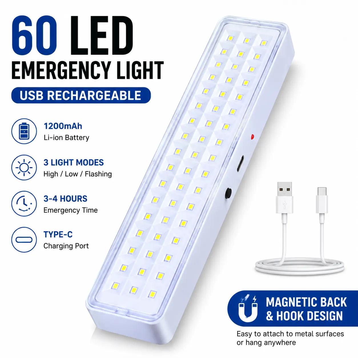 CT604 rechargeable LED emergency light feature image 3