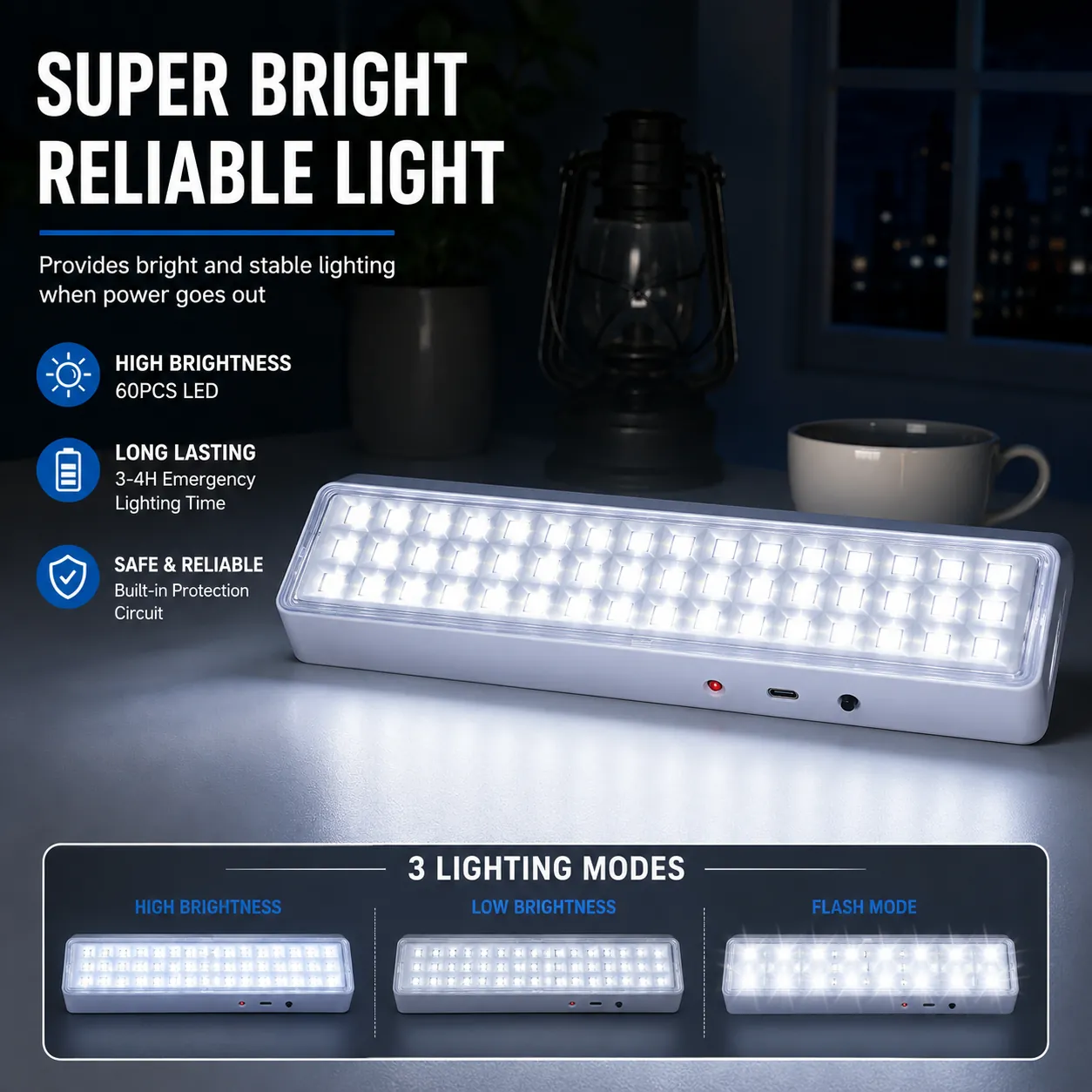 CT604 rechargeable LED emergency light feature image 4
