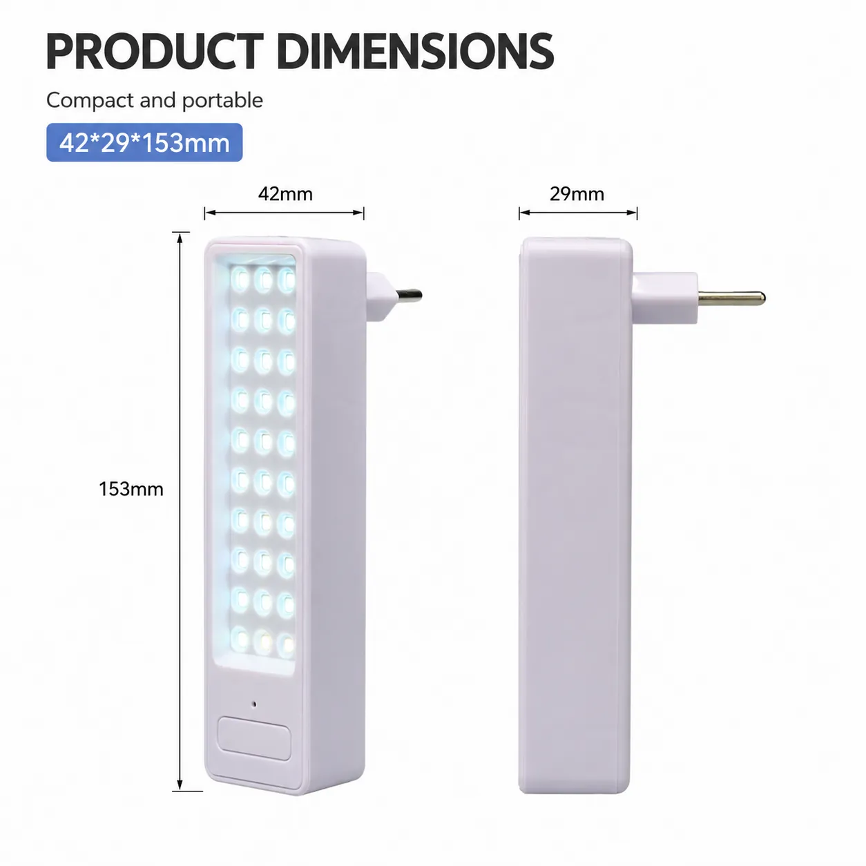 CT605 — 30-LED Plug-In Rechargeable Emergency Light view 8
