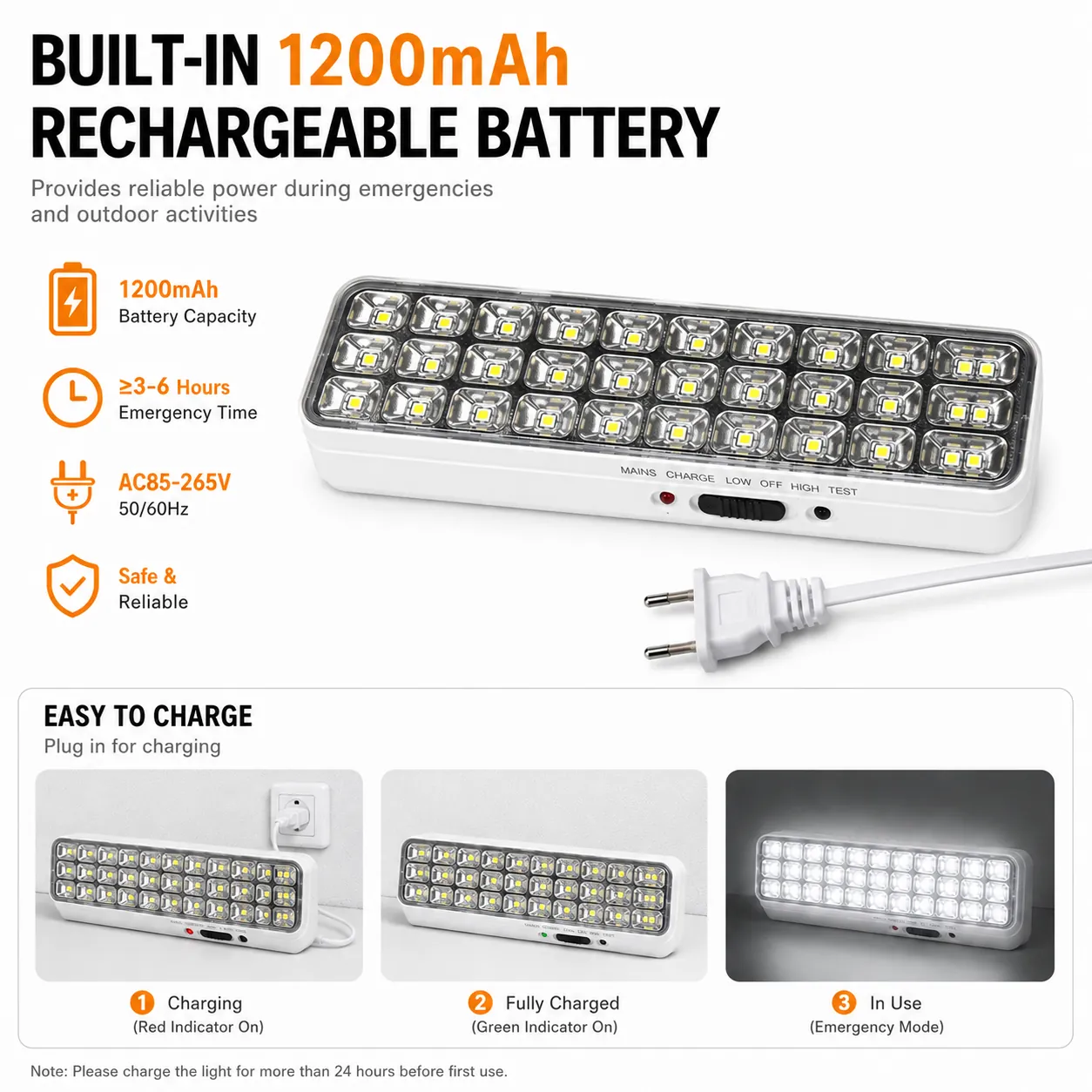 CT606 rechargeable LED emergency light feature image 4
