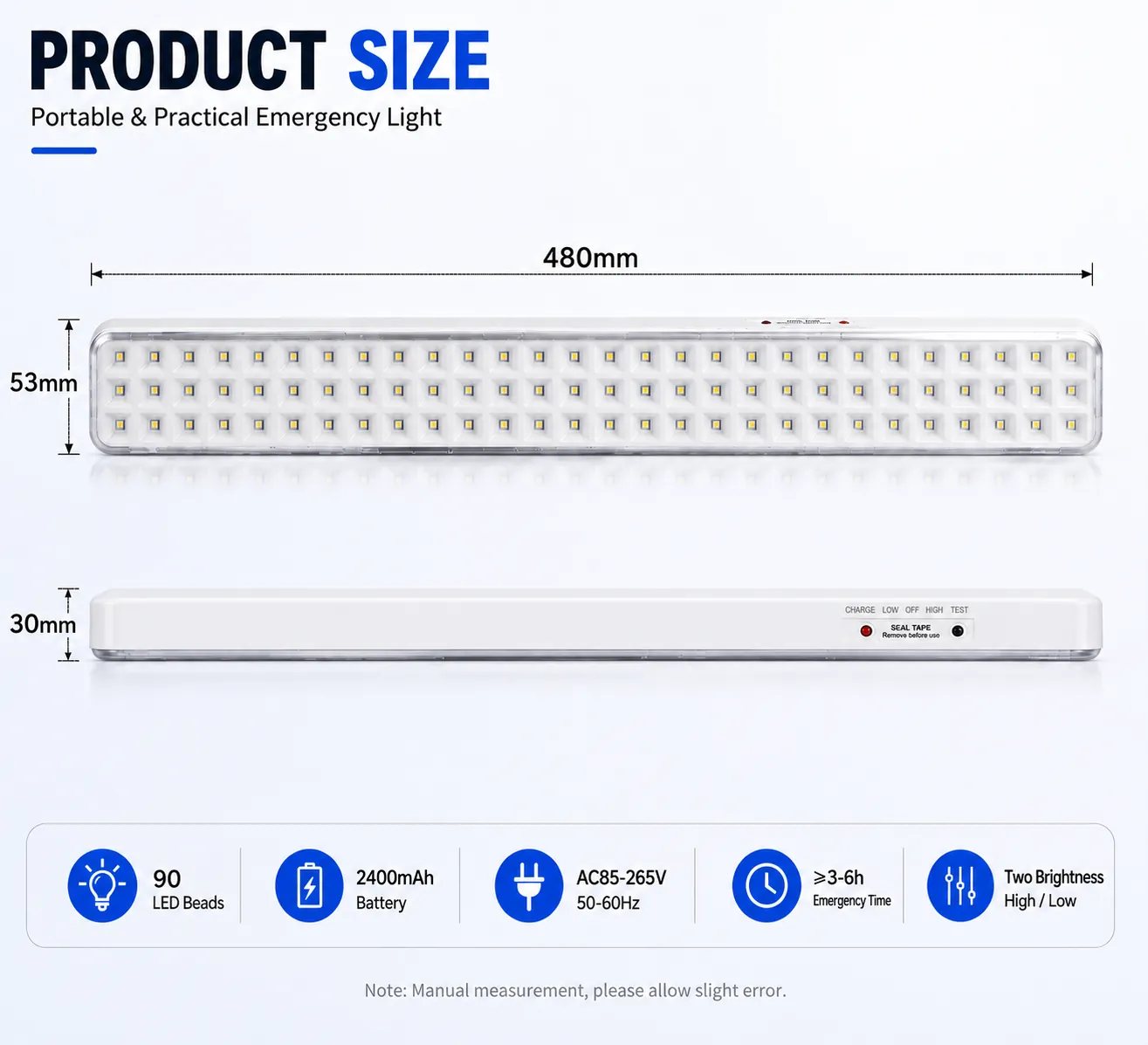CT611 rechargeable LED emergency light feature image 2
