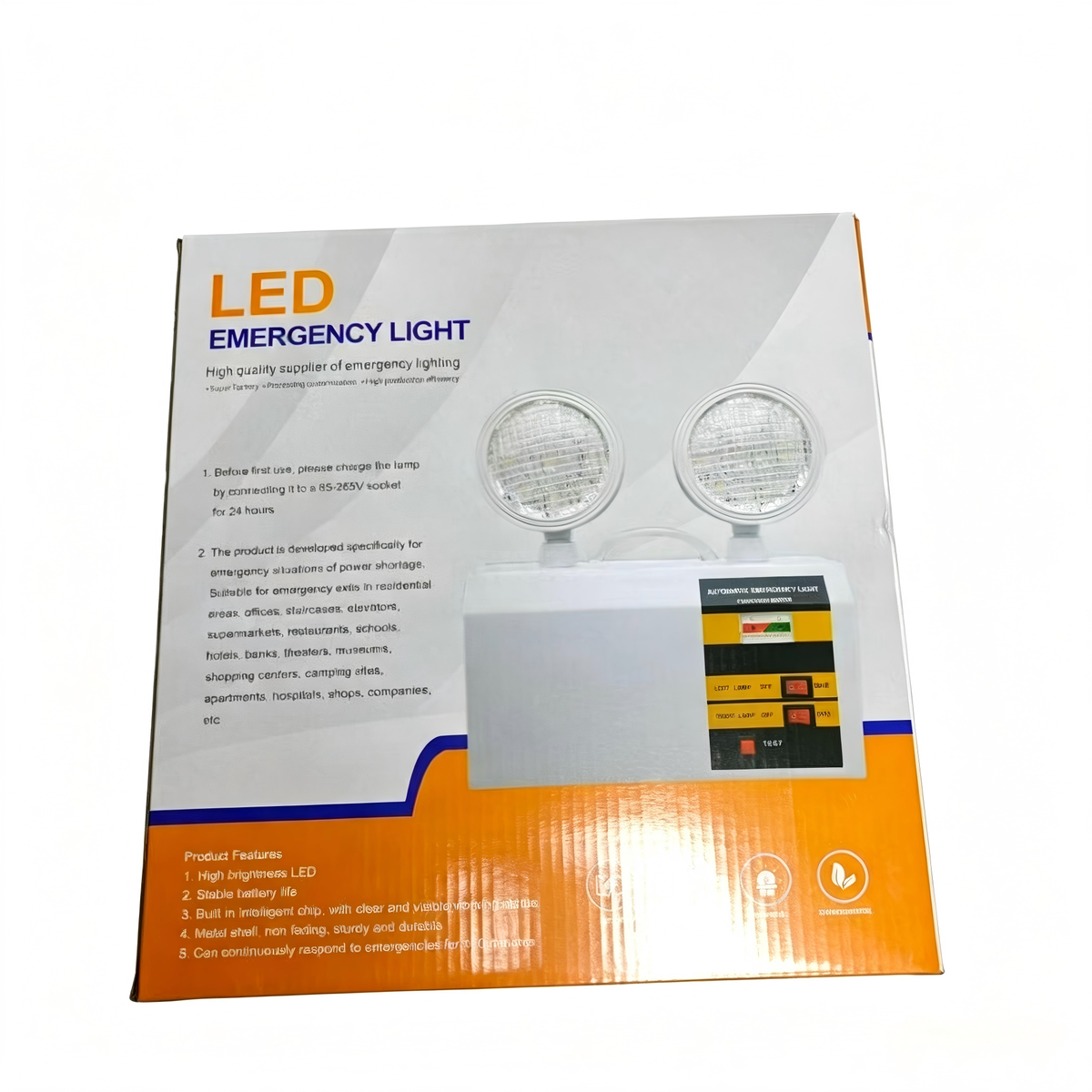 ST903 — High Quality Rechargeable Dual Head LED Emergency Light view 2