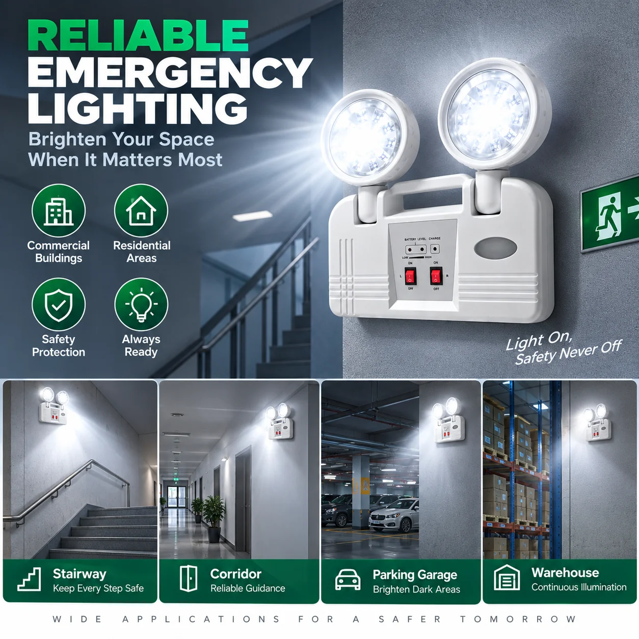 ST909 emergency light applications
