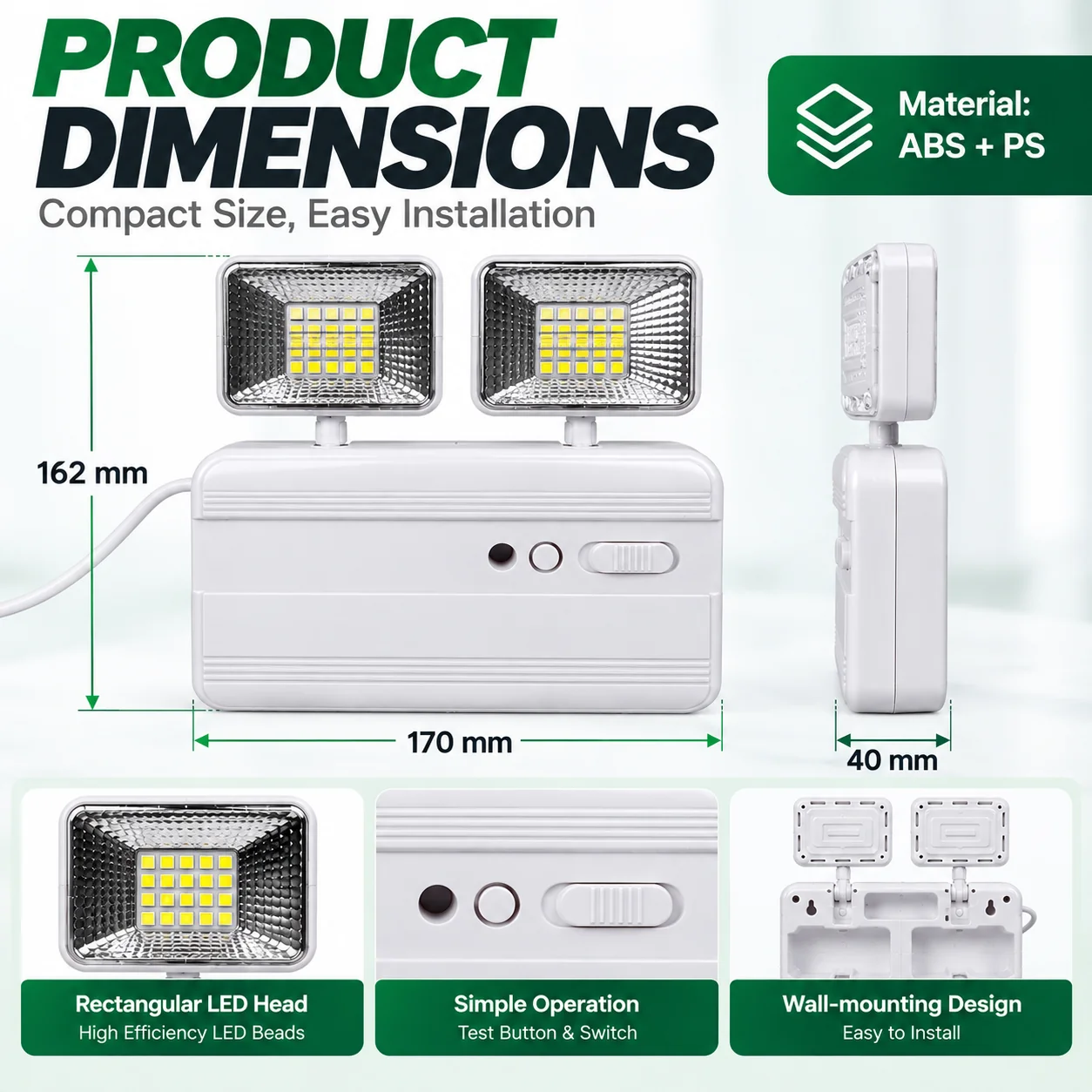 ST910S emergency light dimensions