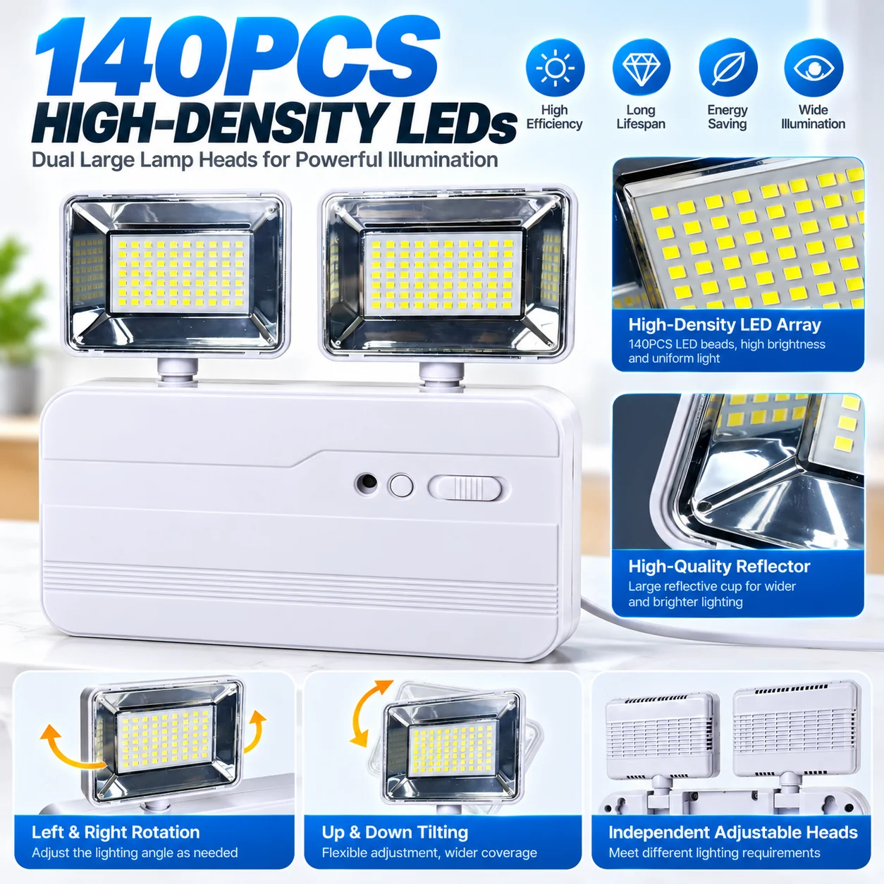 ST912S emergency light adjustable LED heads