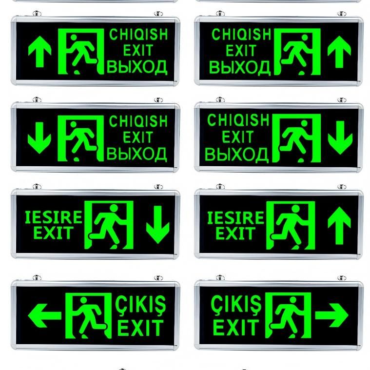 ZS801 — LED Light Emergency Indicator Fire EXIT sign view 2