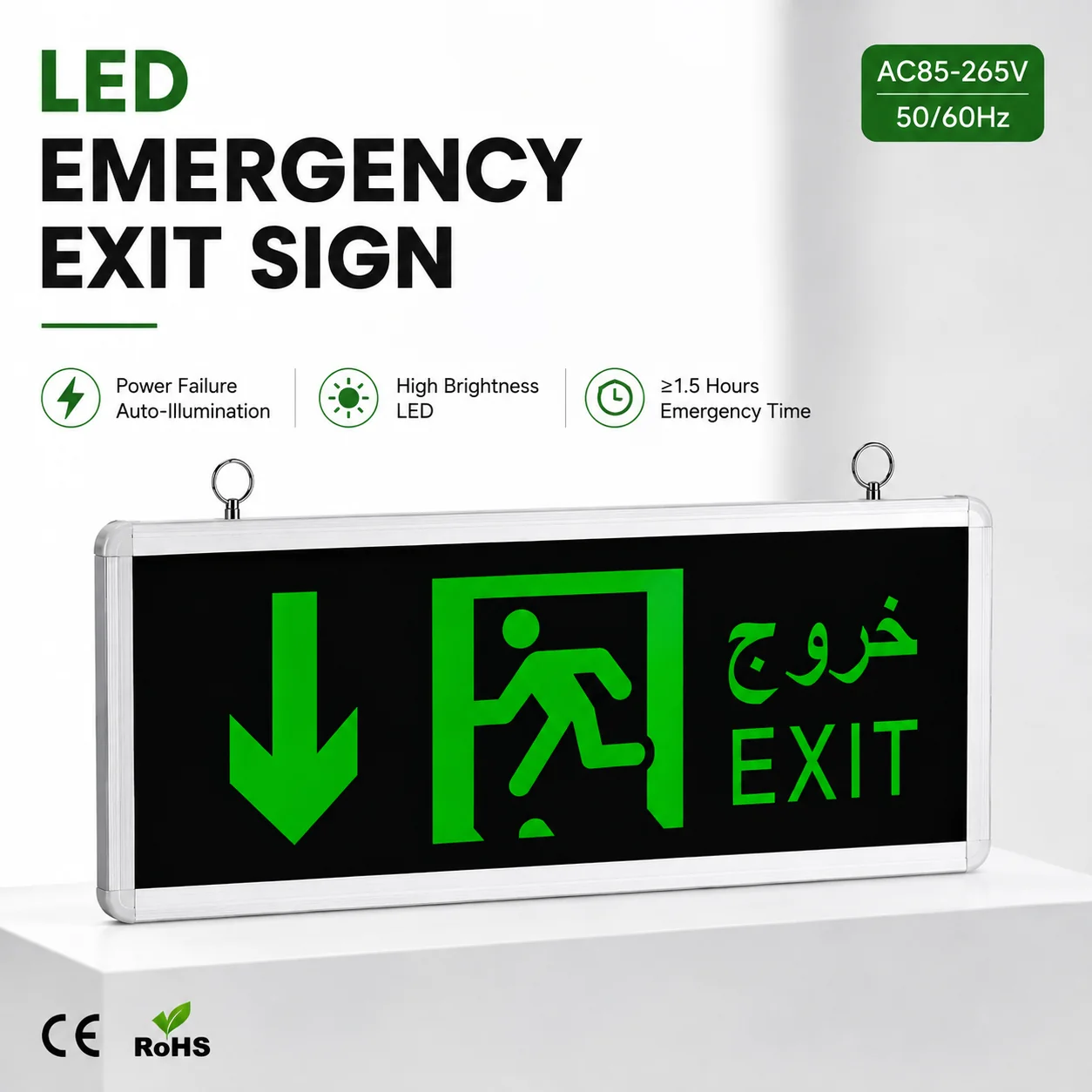 ZS801 emergency light evacuation graphics