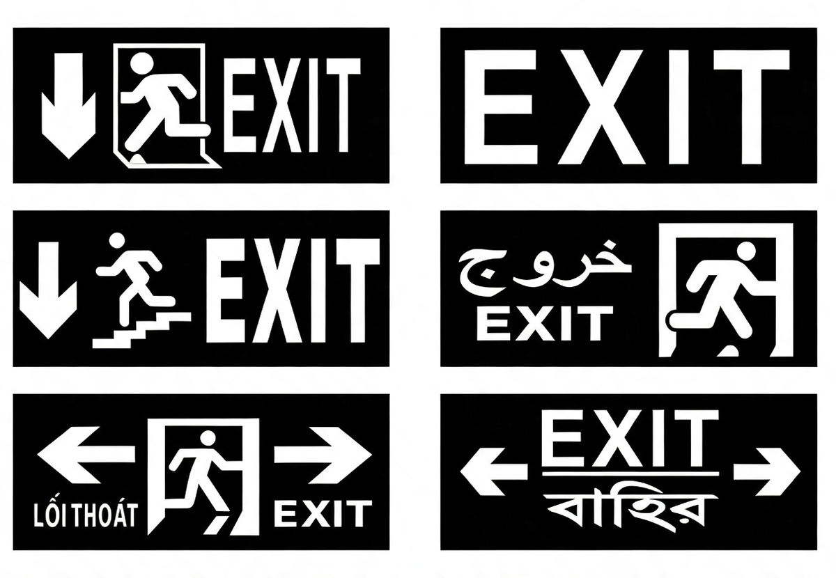 ZS802 — Cheap single side or double side Safe Exit Emergency Indicator LED Lighting view 3