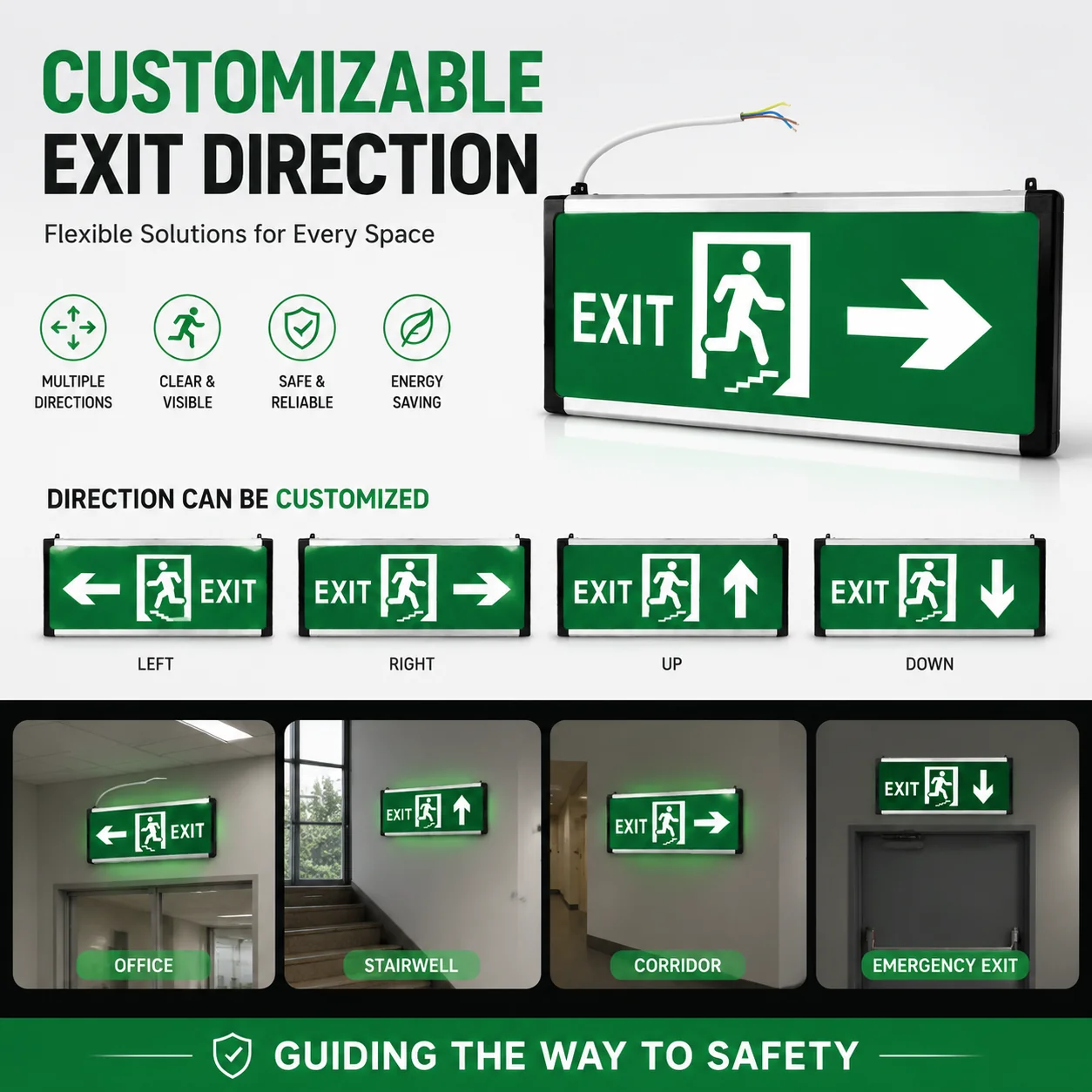 ZS802 emergency light direction options