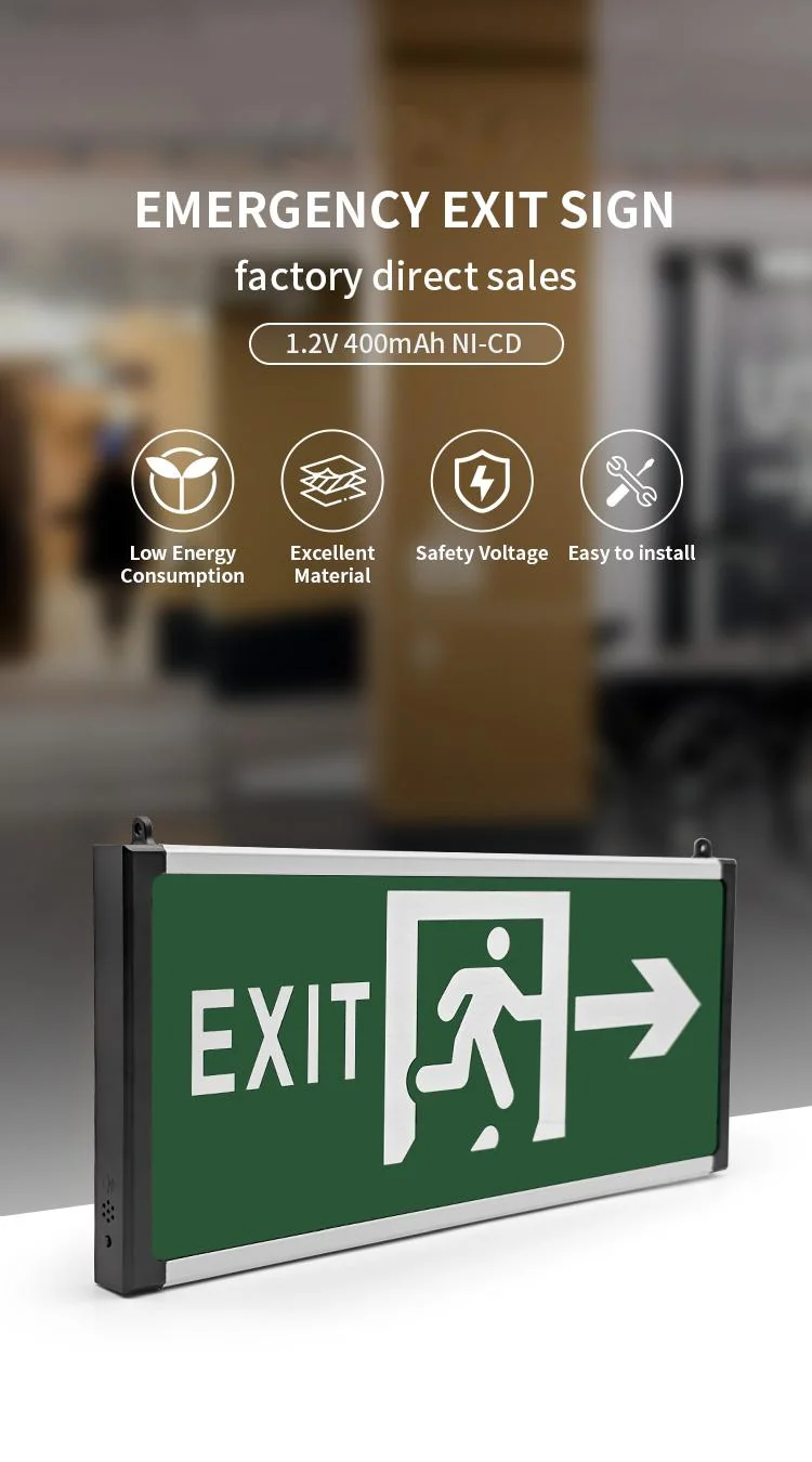 ZS802 emergency light installed sign view