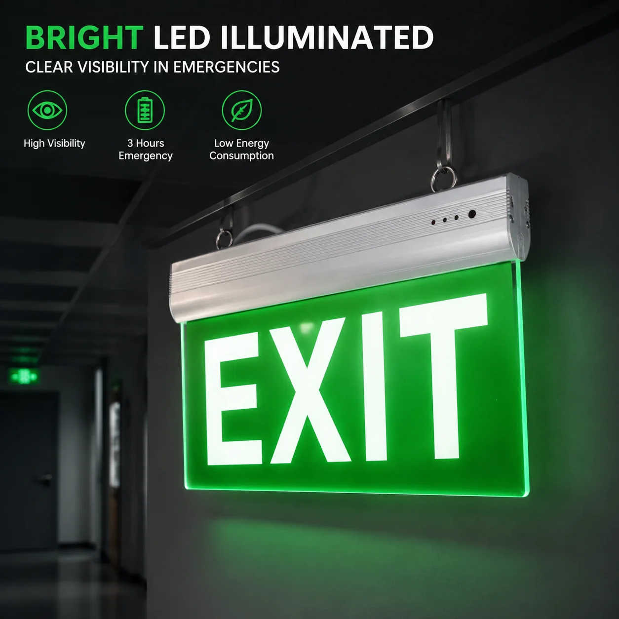 ZS803B emergency light illuminated sign