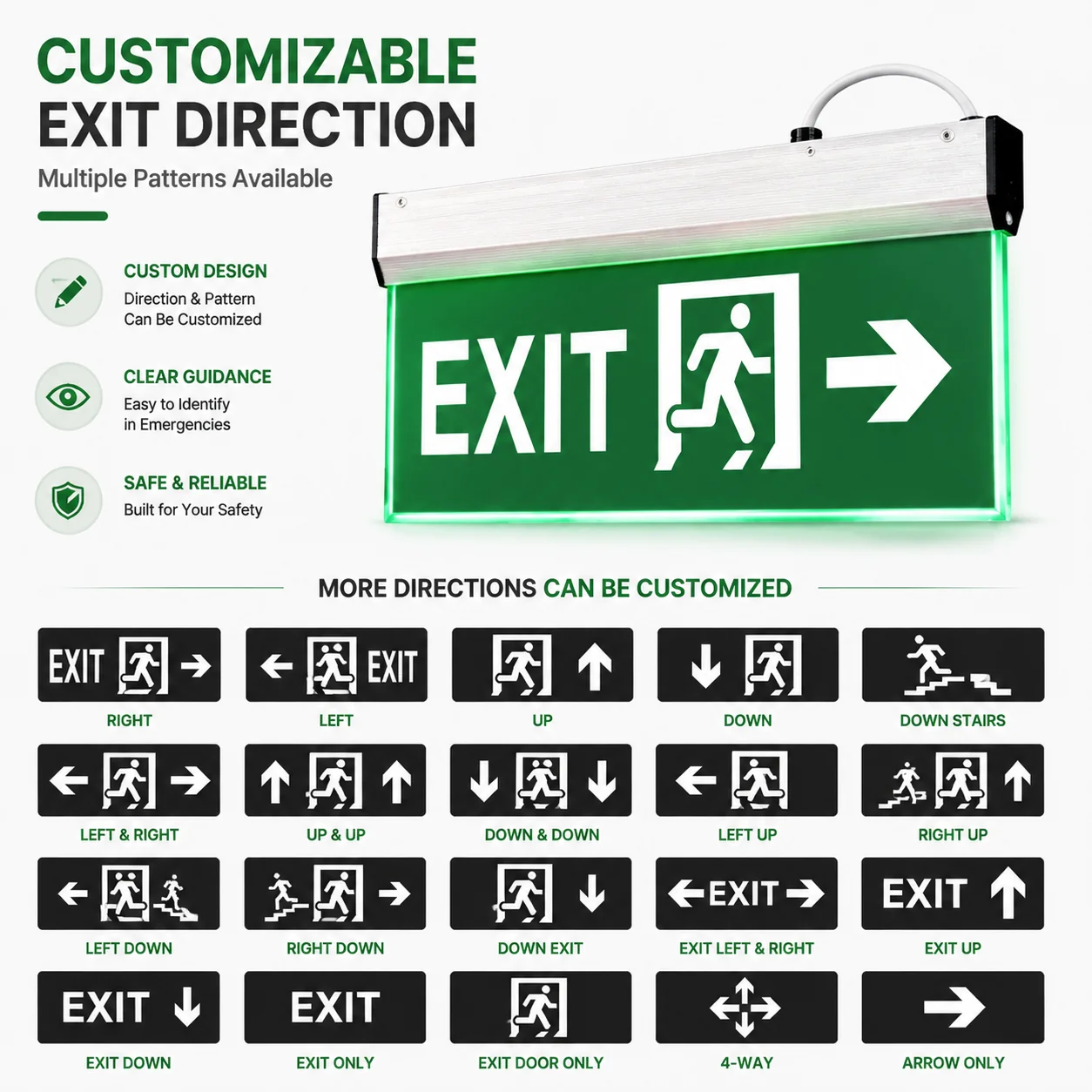 ZS804B emergency light direction options