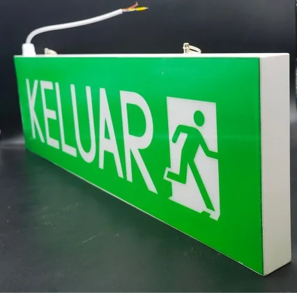 ZS814 — LED Emergency Exit Sign with Battery Backup